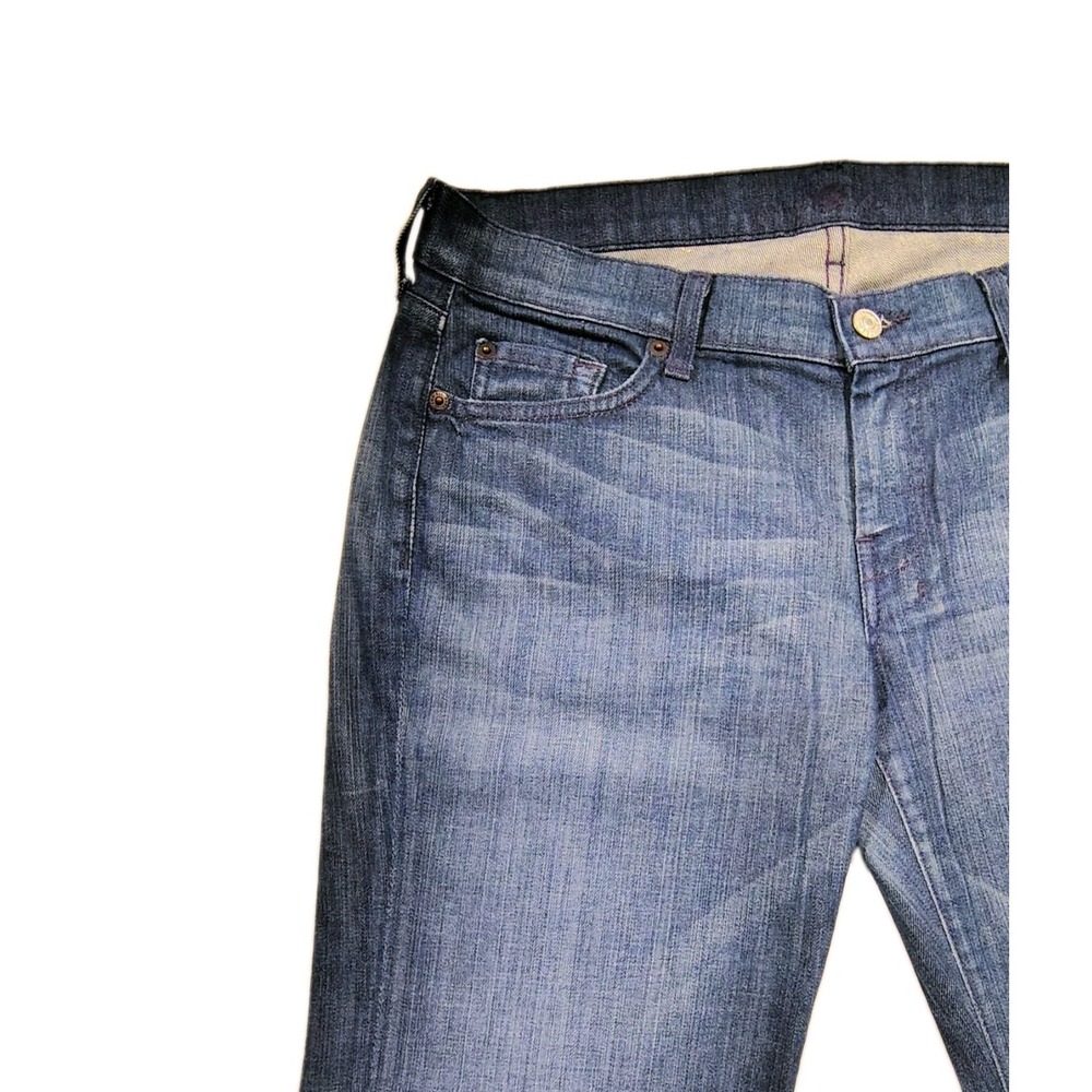 7 For All Mankind Dojo Women Bootcut Flare Jeans Blue Size 32 Mid Rise Denim USA - Picture 2 of 16